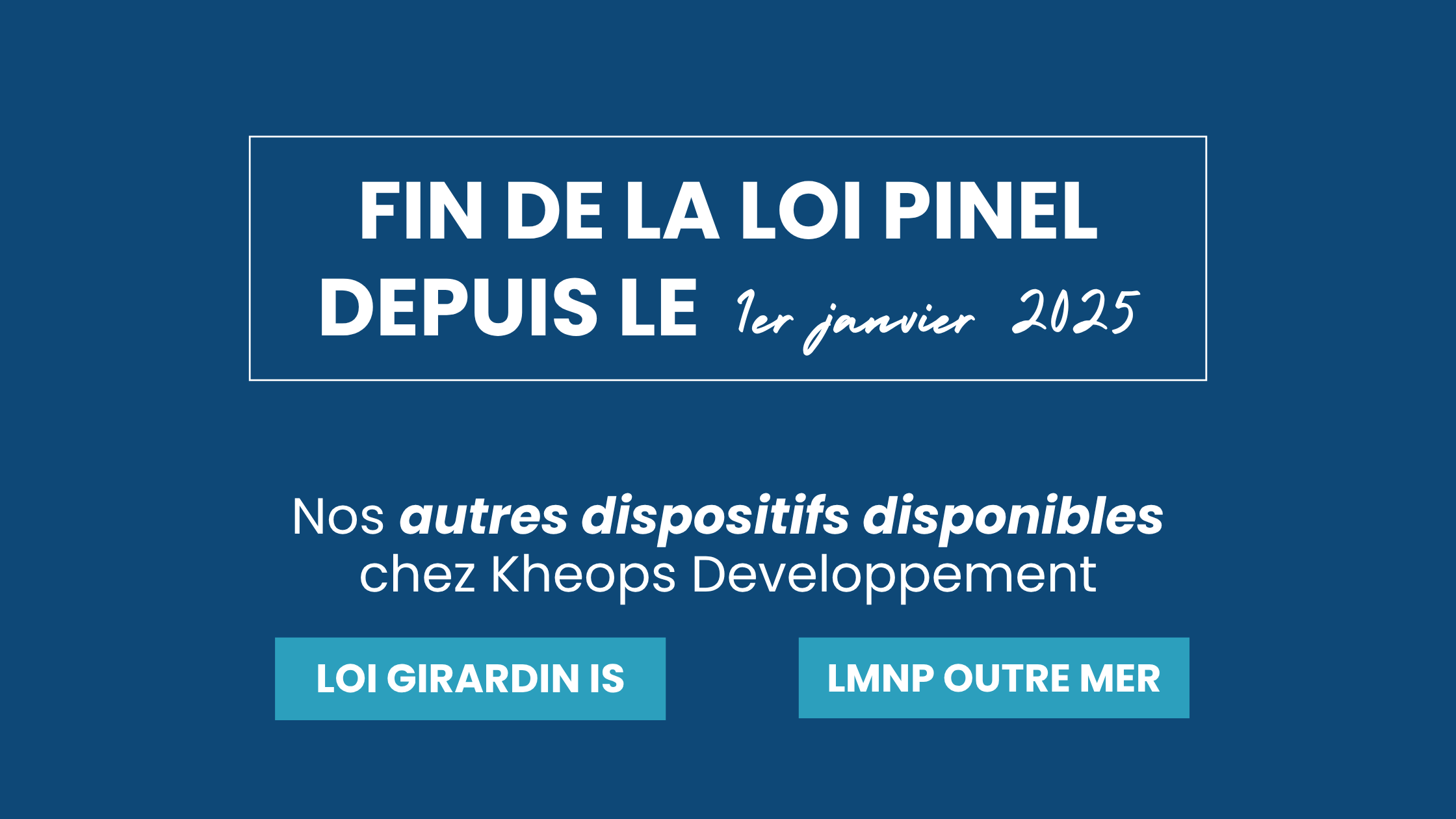 Fin de la loi Pinel depuis le 1er janvier 2025